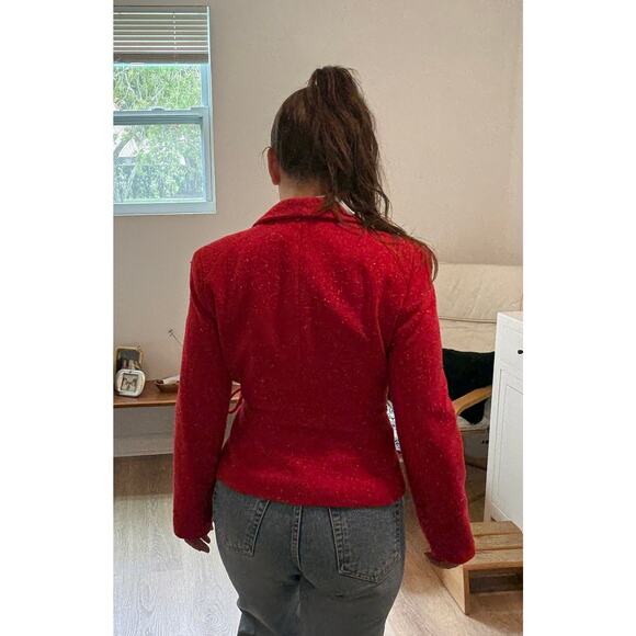 Bigio Collection women's Wrap Jacket Blazer with Tie Detail Size 4 - Picture 7 of 10